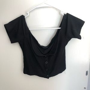 Black crop top